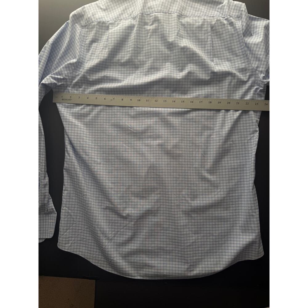 Charles Tyrwhitt Men’s 16.5 / 38 Slim Fit Shirt – Light Blue Check 100% Cotton - Picture 7 of 8